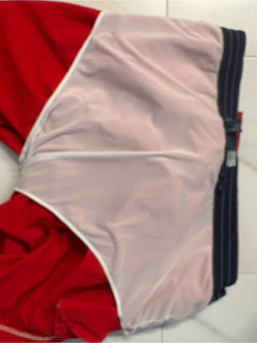 Ralph Lauren Red Men's Swim Trunks with Cargo Pocket